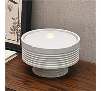 Gisruao Fontaine de Table d’intérieur, Fontaine Cascade décorative, en céramique, avec éclairage LED, Boule de Cristal, Boule rotative, pour Salon, Bureau, Chambre, Coin Lecture, Blanc