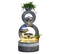 Gisruao Fontaine de Table d’intérieur, Fontaine Cascade décorative, Motif Bouddha, avec Pompe à Eau, Style Zen, pour Salon, Bureau, Coin Lecture, Espace Yoga