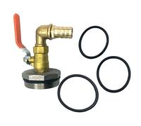 Gitohoni 4 Pièces Vanne Bidon Tonneau 58mm Adaptateur Métal Anticorrosion Résistant à l'acide et à l'huile Convient Au Transfert de Liquides Industrie Chimique, 90 degrés
