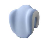 Gitohoni Appui-tête Ergonomique Bureau Composé de Mémoire de Forme Coussin Cervical Oreiller pour Bureau Soutien pour la Colonne Vertébrale Parfait pour, Gris Bleu