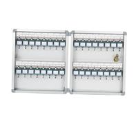 Gitohoni Boîte à Clés Organisateur Mural Coffre de Rangement à Clés Sécurisé avec Serrure Index Amovible et Étiquettes en Alliage d'Aluminium Adaptée pour, Position des 32 touches