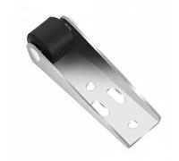 Gitohoni de Bas de Porte Coulissante Roulette Charnière Support Guide Résistant à la en Acier Galvanisé et Nylon Maintien de l'Alignement Jusqu’à 400kg Adapté, Roue Noire