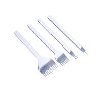 Gitohoni Ensemble de 4 Perforatrices, Perforatrice En Acier, Outils de Perçage Diamantés, Perforatrice à Griffes, Poignée Ergonomique pour Le Travail Du Cuir, 3mm