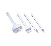 Gitohoni Ensemble de 4 Perforatrices, Perforatrice En Acier, Outils de Perçage Diamantés, Perforatrice à Griffes, Poignée Ergonomique pour Le Travail Du Cuir, 4mm