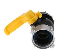 Gitohoni IBC Robinet Papillon Vanne Réservoir Adaptateur Vidange Filetage Grossier Polyéthylène Résistant Convient Industrie Chimique Usine Stockage Liquide,