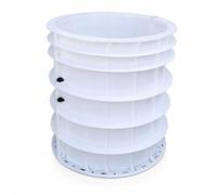 Gitohoni Moule Colonne Béton Photovoltaïque Coffrage Rond pour Pilier Moule Cylindrique Gabarit Poteau Tube Coffrage Béton Plastique Renforcé Réutilisable, Diamètre 40 Cm, Hauteur 50 Cm