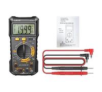 Gitohoni Multimètre Numérique, Ampèremètre, Ohmmètre, Testeur de Diodes, Voltmètre, avec Un Format Portable et Un Affichage Clair, Idéal pour La Formation des, Noir