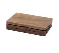 Gitohoni Palette de Peinture Portable Palette Coffret Boîte Plateau Mélange Rangement Bois avec Alvéoles Blanches Rainure Pinceaux Panneaux Démontables Surface Pouce Adaptée au Peinture Cours