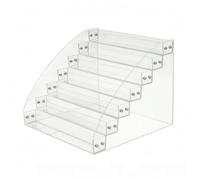 Gitohoni Présentoir à Épingles Acrylique Support Étagère Organisateur en Polystyrène Clair à Niveaux pour Exposer Pins et Mini Objets de Collection Adapté au, Présentoir À Badges À 7 Niveaux
