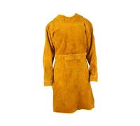 Gitohoni Tablier de Soudage Vêtement de Protection avec Fermeture Boucle Manche Longue Sangle Réglable Résistant à la Chaleur Convient aux Soudeurs Travail, 80 cm