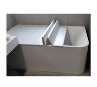 GIUPLOKID Plateau de Baignoire Extensible, Housse Isolante for Baignoire Blanc Plusieurs Tailles 1,2 cm Pliable(70x165x1.2cm)