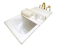 GIUPLOKID Plateau de Baignoire Extensible, Plateau de Bain isolé Pliable for baignoires Blanc Plusieurs Tailles(127x80cm)