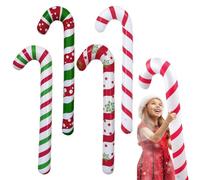 GIUSOBG 4 Pièces Canne de Noël Gonflable pour Décorations 90cm Deco Noel | Cannes de Noël Gonflables Géantes Réutilisables Ornements de Noel,aux Décorations Jouets pour Enfants
