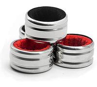 GIVBRO Lot de 4 anneaux anti-goutte en acier inoxydable plaqué argent pour bouteille de vin rouge