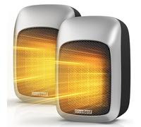 GiveBest Chauffage mural 800 W avec télécommande, petit chauffage mural avec thermostat réglable et minuterie de 12 heures, écran LED, mini chauffage pour