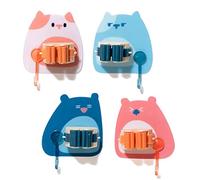 Giveduno Support Mural for vadrouille et Balai en ABS+Silicone | Support mural 12x9,5 cm 4/8 pièces for garage de cuisine : organisateur de rangement(4pcs)