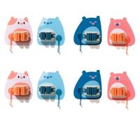 Giveduno Support Mural for vadrouille et Balai en ABS+Silicone | Support mural 12x9,5 cm 4/8 pièces for garage de cuisine : organisateur de rangement(8pcs)