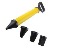 GIVIHGETI Pistolet à joints pour mortier, pistolet à mortier avec 4 buses, pompe à mortier manuelle pour béton avec accessoires, pistolet à mortier DIY, pompe à mortier manuelle presse à mortier