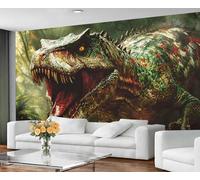 GIVLWF Papier peint dinosaure - Papier peint mural T-Rex - Papier peint préhistorique de la jungle pour chambre à coucher - Papier peint non adhésif pour salon - Tyrannosaure Rex - Décoration