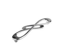 GIYXHU 2 pièces Art moderne Chrome meubles poignée armoires de cuisine tiroir armoire placard tirer porte bouton coiffeuse poignées Pour Placard(96mm)