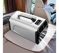 GIZMIT Climatiseur Portable 2 en 1 pour Camping-Car, 5200 BTU, 400 W, Silencieux, avec compresseur, Faible consommation d'énergie, idéal pour tentes et Camping-Cars. Fonction déshumidification Silver