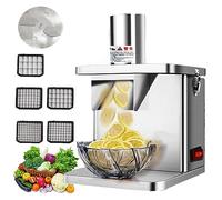 GIZMIT Coupe-légumes électrique Commercial 250 W, Hachoir à légumes, broyeur Automatique de Pommes de Terre, Robot culinaire, Machine de découpe de Fruits avec Lames de 6/8/9/12/15 mm