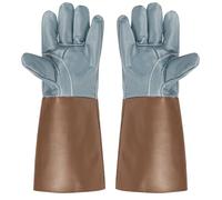 Gizmolet Gants de soudeur en cuir, résistants à la chaleur et robustes, protection pour le soudage, le travail du métal et les travaux industriels