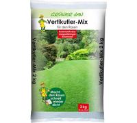 GJ Vertikutierungsmix 2 kg - Ensemencement de gazon, engrais longue durée & activateur de sol en un - Pour env. 70 m² - Le gazon redevient rapidement dense - 10x sachets
