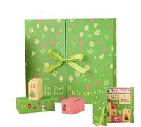 GjnjfdF Calendrier de l'Avent à Personnaliser,Boîte Vide 2025 de 24 Jours à Personnaliser - Coffret Cadeau Fête Anniversaire Adultes Bonbons Bijoux Friandises,Carte Personnalisée