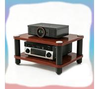 GJPXFR Meuble Chaine HiFi Armoire De Rack Audio, Support Multimédia AV Armoire Stéréo HiFi pour Équipement Audio-vidéo, Étagère De Rangement pour Salon, Bureau(Teak,2-Tier (60x40x30cm))