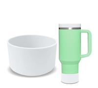 GJV Coque de protection en silicone pour gobelet Stanley Quencher Adventure 1200 ml, 880,5 g, 590,5 g, 880,5 g, manchon inférieur de bouteille d'eau, accessoires pour tasse Stanley (blanc, diamètre