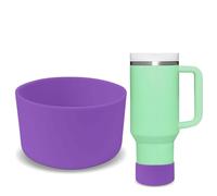 GJV Coque de protection en silicone pour gobelet Stanley Quencher Adventure 1200 ml, 880,5 ml, 590,5 ml, 850,5 g, manchon inférieur de bouteille d'eau, accessoires pour tasse Stanley (violet, diamètre