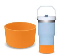 GJV Pare-chocs de protection en silicone pour bouteille Stanley Quencher Adventure 1200 ml, 880,5 g, 590 ml, 850,5 g, manchon inférieur de bouteille d'eau, accessoires pour tasse Stanley (orange,