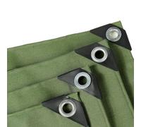 GJZQDKX Bâche en Toile Verte Multi-usages 1x1m 2x2m 3x3m 4x4m 5x5m avec œillets. Bâche imperméable et résistante pour Le Camping, la toiture et Les activités de Plein air (1x4m).
