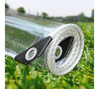 GJZQDKX Bâche Transparente Ultra-résistante 0,35 mm, imperméable, avec œillets, 6 x 8 m, idéale pour la Protection des Plantes et du Jardin. Rideau Anti-Pluie avec Attaches pour câbles. Couverture e