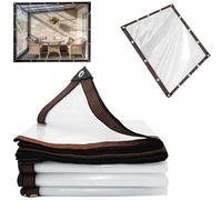 GJZQDKX Bâche Transparente Ultra-résistante - Bâche en Vinyle imperméable avec œillets pour poulailler, pergola, Porche, Gazebo - Couverture en Plastique Transparent (1 x 6 m / 3,3 x 19,7 pi)