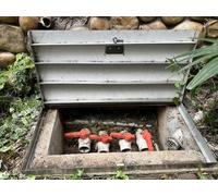 GJZQDKX Couvercle de Regard carré verrouillable - Panneau d'accès de Sortie de Secours en Acier Inoxydable, Couvercle d'inspection de Regard Durable pour béton, Cour, Rue (27 x 45 po)