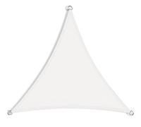 GJZQDKX Voile d'ombrage Triangulaire 5,2 x 5,2 m - Imperméable, Protection UV, résistante au Vent, avec kit de Fixation pour terrasse et Jardin - Filet d'ombrage Blanc