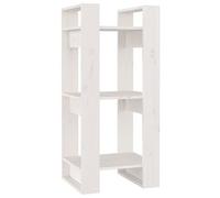 GKHPYURE Bibliothèque cloison blanche 41 x 35 x 91 cm en bois massif de pin | Étagère étroite haute, cadre robuste, grand espace pour livres et magazines, design sans dos