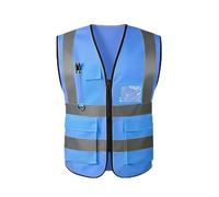 GKOB Chemises haute visibilité pour hommes et femmes, gilets de sécurité réfléchissants hautement visibles avec poches, fermeture éclair à l'avant, conformes aux normes ANSI/ISEA