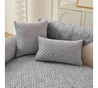 GKXLH 1PC Housse de Coussin - Molleton de Lait Doux et Solide 45x45 Taies d'oreiller pour canapé Décoration intérieure (Gris Clair, Housse de Coussin 45x45 cm)
