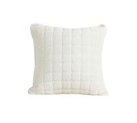 GKXLH Flanelle Douce Housses de Coussin 45 x 45 cm pour canapé Beige Blanc | Housse Canapé en Flanelle Douce Lavable, Housse Canape d'angle, Housse Canape Adaptées aux Animaux de Compagnie pour le Salon
