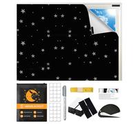 GKXLH Rideaux occultants à 100% - Stores occultants Portables adhésifs en Tissu Oxford 420D, Stores occultants découpés sur Mesure pour Chambres, lofts, lucarnes, Voyages, Camping-Cars et Voitures
