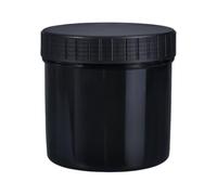 GKYQVE Bocaux robustes en polypropylène avec couvercles sécurisés, résistants à l'humidité, 3 tailles, de qualité commerciale, boîte de rangement hermétique en polypropylène (noir, 500 ml)