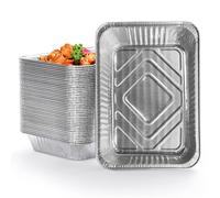 GKZB Barquette Aluminium 30 Pièces Plat Aluminium Jetable 1000ml
