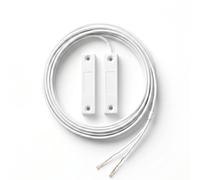 Glac Store® Contact magnétique blanc rétractable universel 53 mm pour tout type de centrale alarme antivol filaire pour cadres de porte fil de 110 cm de long