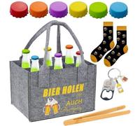 Glacière à bière pour hommes - avec décapsuleur et manchons isothermes - 6 compartiments