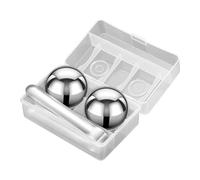 Glaçons en métal réutilisables - Pierres à whisky en acier | Pierre de refroidissement réutilisable | Technologie de refroidissement élevée | 2 pièces boule de glace de 55 mm | Gadgets gracieux pour