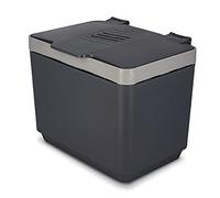 GLAD Bac à Compost pour Cuisine, 5 l | Récipient en Plastique avec Panier intérieur Amovible, Support de Rangement pour Sac et filtres Anti-odeurs au Carbone, Gris