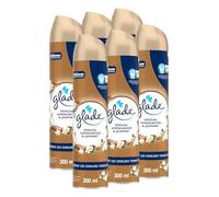 Glade Aérosol - Elimine Les Odeurs - Parfum Frais - Infusé Aux Huiles Essentielles - Sensual Sandalwood et Jasmine - 6 Aérosols